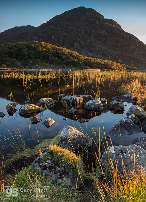 Llyn Cwm Bychan sunset - Snowdonia images