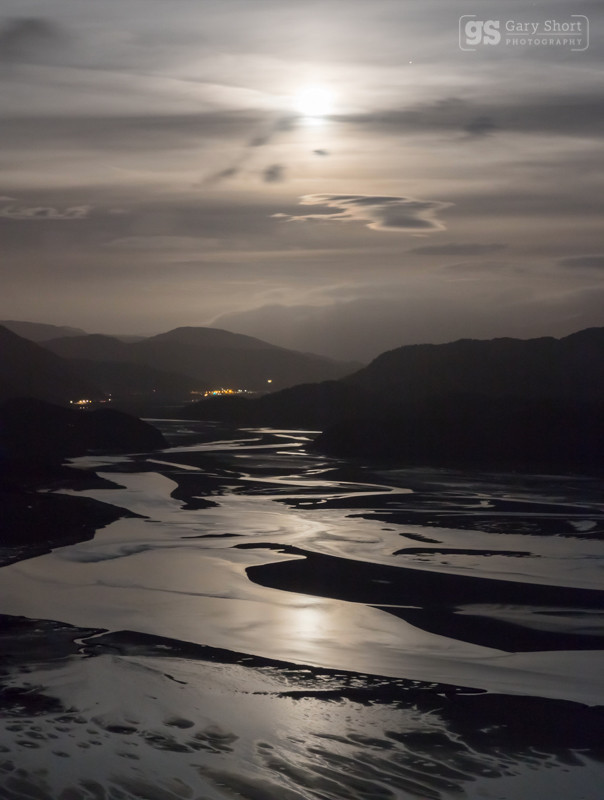 Moonlight relection, Mawddach Estuary - Snowdonia images