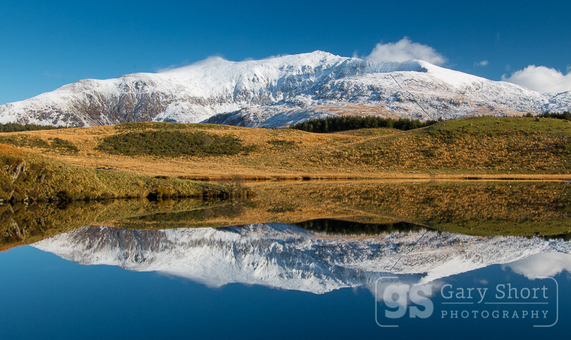 Snowdon winter reflection - Snowdon