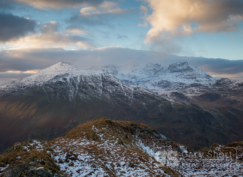 Snowdon massif in snow - Snowdon