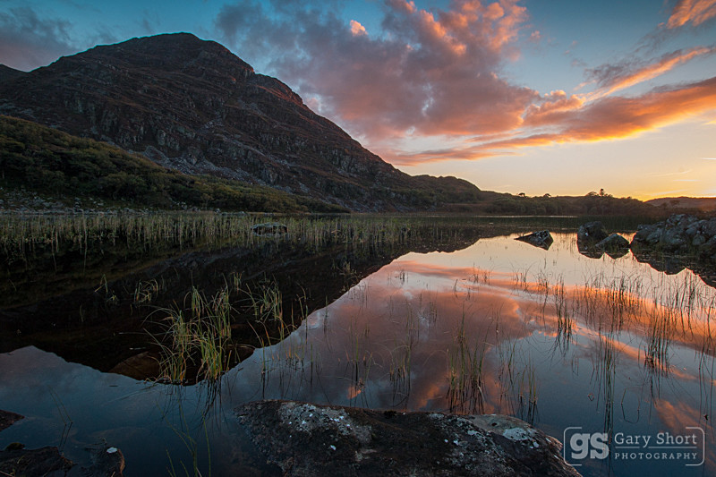 Autumn sunset, Llyn Cwm Bychan - Snowdonia images