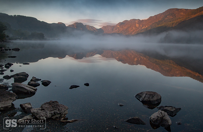 Misty dawn, Llyn Crafnant - Snowdonia images