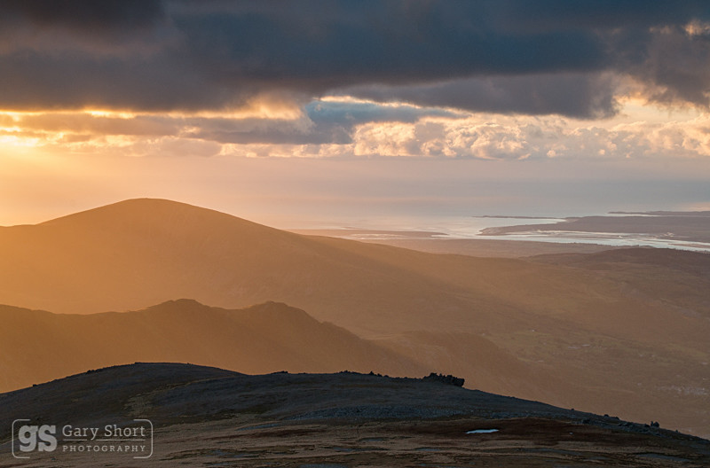 October sunset over Moel Eilio - Snowdonia images