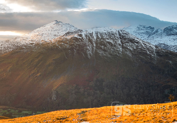 Y Lliwedd and Crib Goch, winter - Snowdon