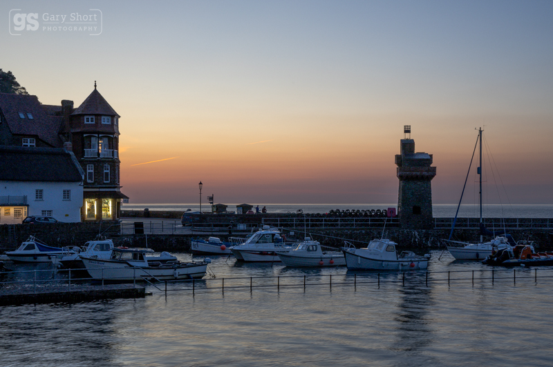High tide at dusk, Lynmouth harbour - Exmoor National Park
