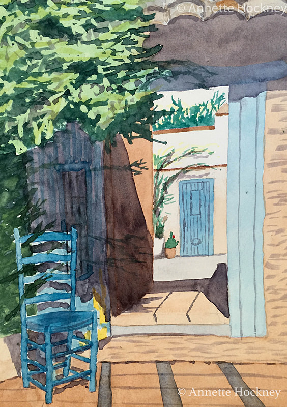 blue chair - Watercolour paintings