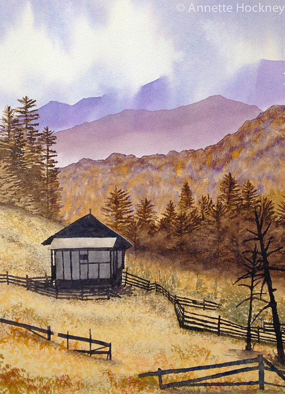 Bhutanese landscape - Watercolour paintings