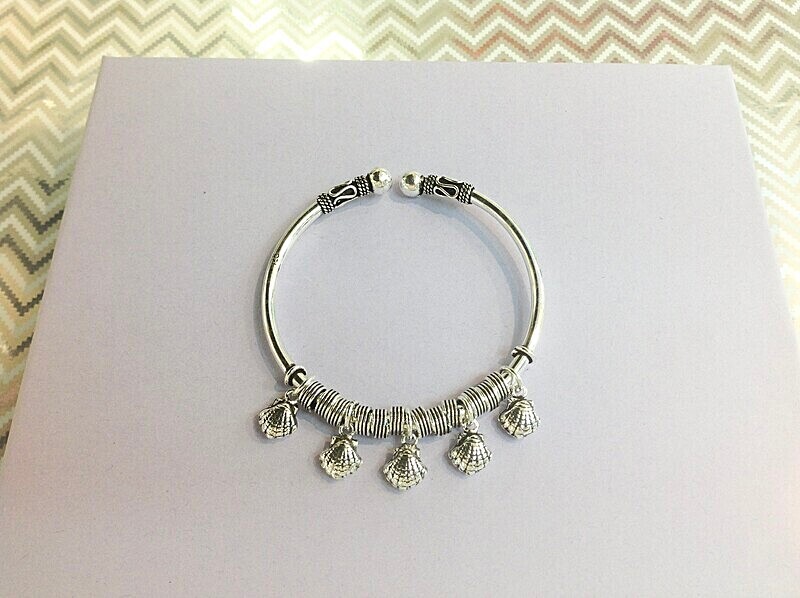 Silver sea shell design bangle.   £78.00 - Introducing our new silver collection