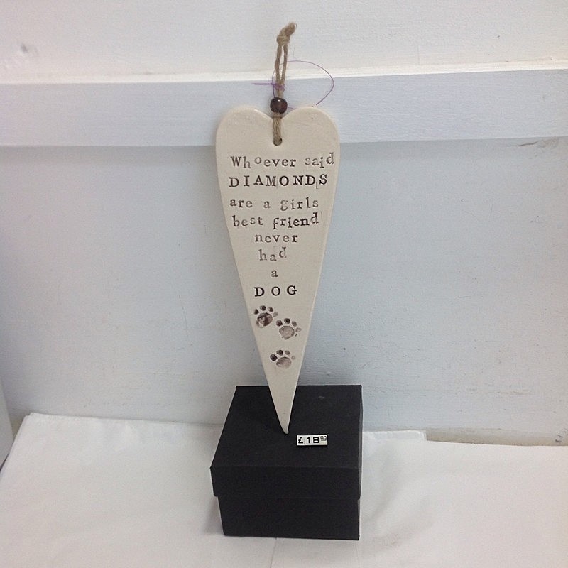 Hanging heart. 8' - Barbara Lea Pottery
