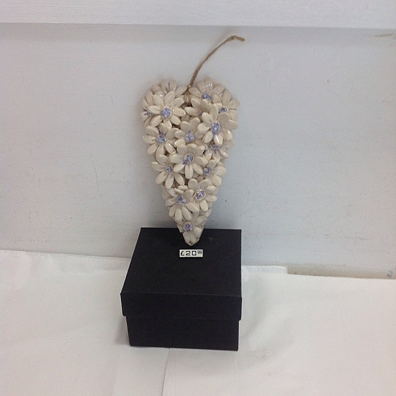 Hanging heart. 6' - Barbara Lea Pottery