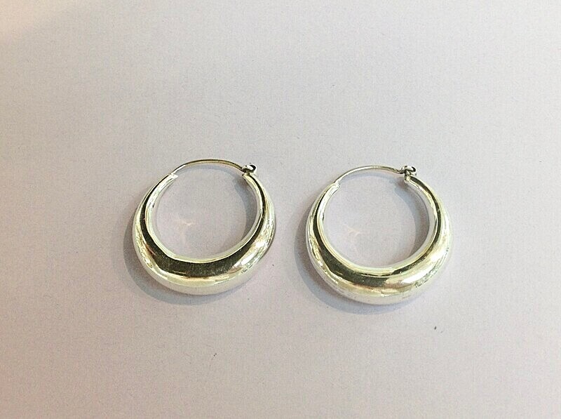 Silver hoop earrings.   £55.00 - Introducing our new silver collection