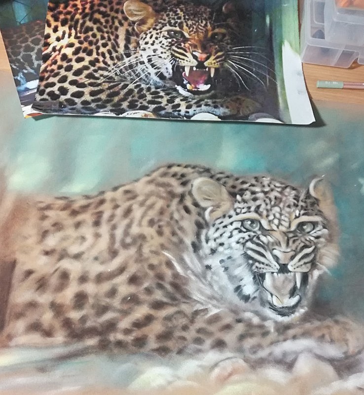 Hissing Cheetah - Sharon Smith - Resident Artist