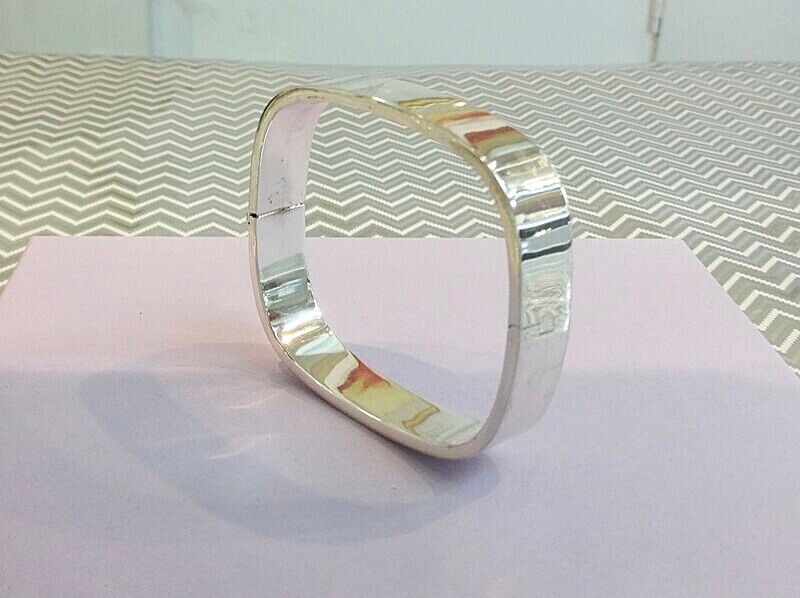 Silver chunky tv style bangle.   £115.00 - Introducing our new silver collection