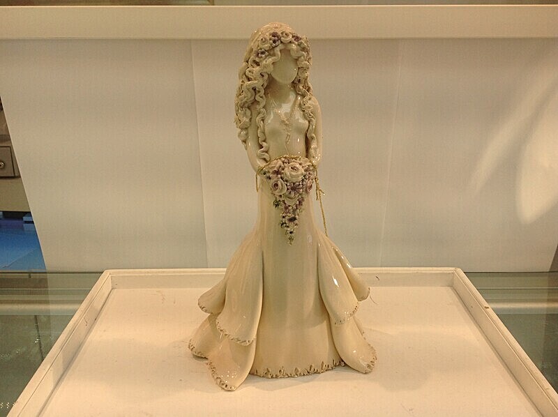 Slender bride  11' tall.   £72.00 - Barbara Lea Pottery
