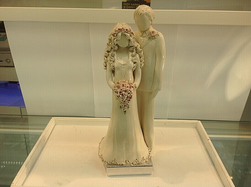 Bride and groom.  11'. £92.00 - Barbara Lea Pottery