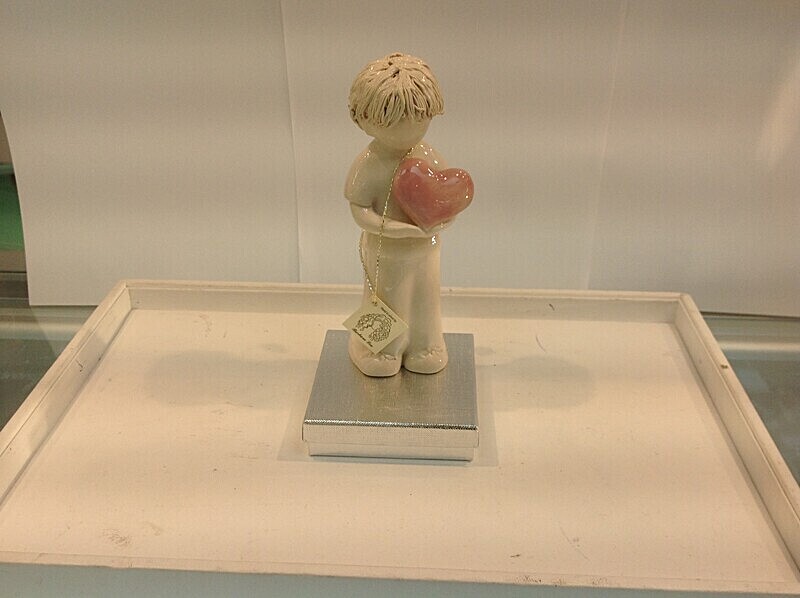 Adam with heart  5.5'.  £32.00 - Barbara Lea Pottery