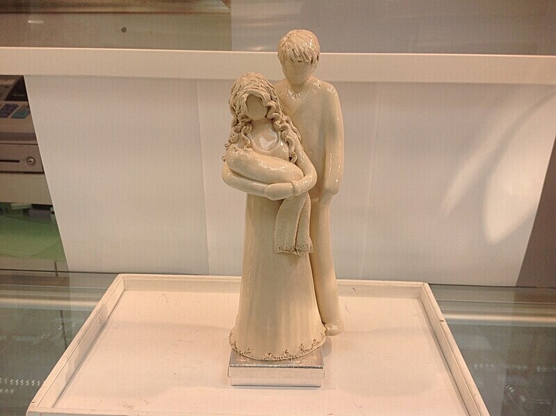 Mother father and baby.  11' tall.  £90.00 - Barbara Lea Pottery
