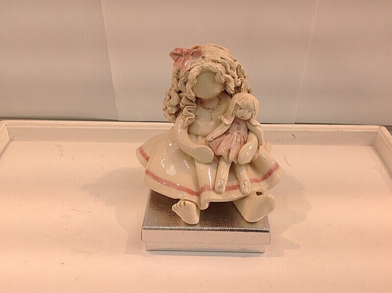 Rachael with doll.  4' tall. £42.00 - Barbara Lea Pottery