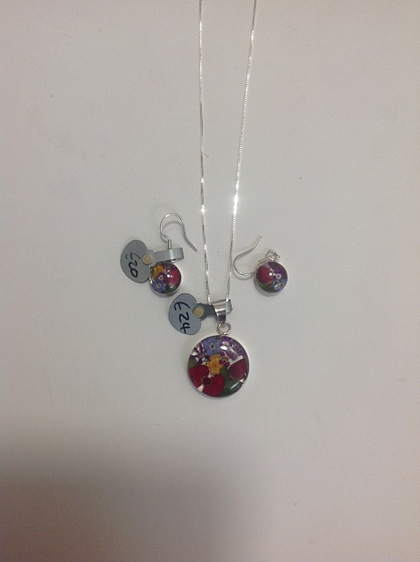  - Silver Jewellery with Real Flowers