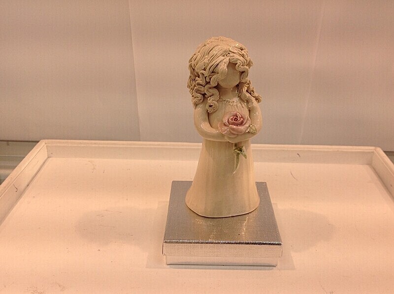 Clare with rose.  5'.   £32.00 - Barbara Lea Pottery