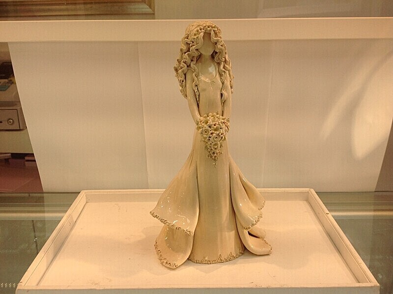 Slender bride  11' tall.   £72.00 - Barbara Lea Pottery