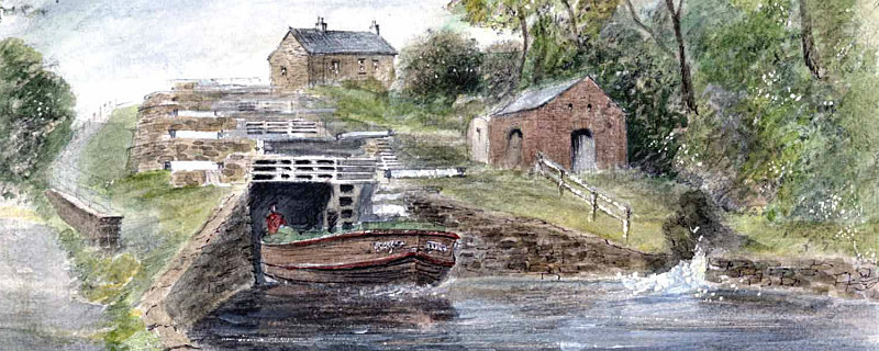 Five Rise Locks, Bingley - Yorkshire Landscapes: Rectangle Prints