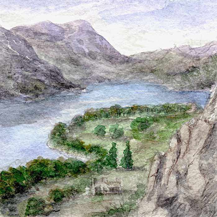 Ullswater from Gowbarrow - Lake District Landscapes: Square Prints