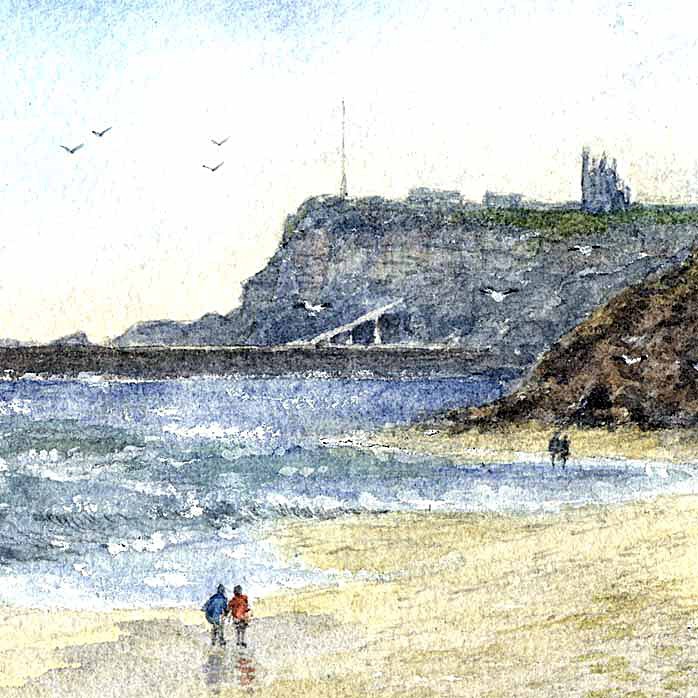 Whitby Beach - Yorkshire Landscapes: Square Prints