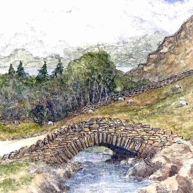 Ashness Bridge - Lake District Landscapes: Square Prints