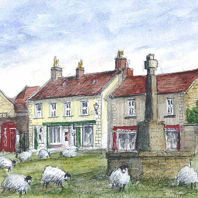 Goathland Shops - Yorkshire Landscapes: Square Prints
