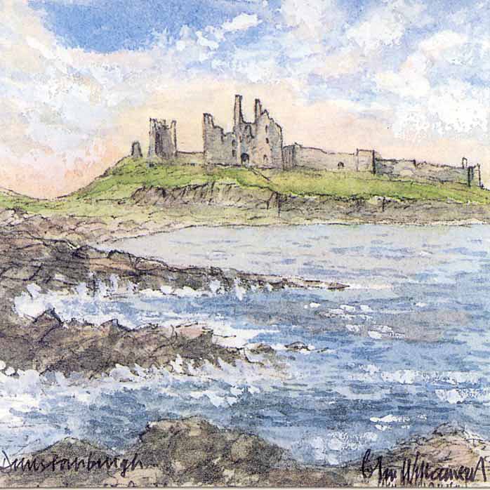 Dunstanborough Castle - Northumberland Landscapes: Square Prints