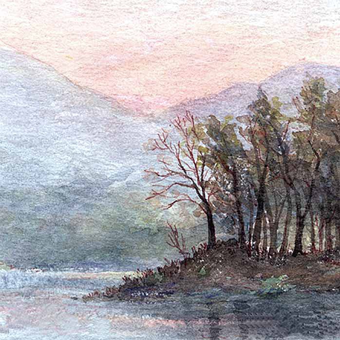 Derwentwater Sunset - Lake District Landscapes: Square Prints