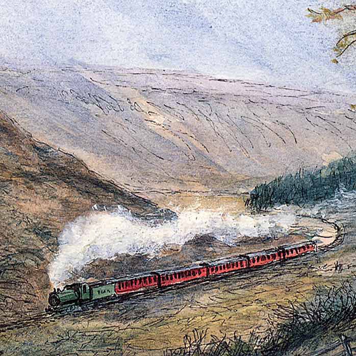 North York Moors Railway, Newton Dale - Yorkshire Landscapes: Square Prints