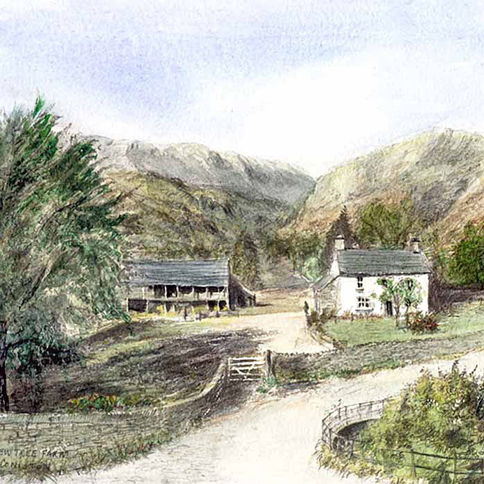 Yew Tree Farm, Coniston - Lake District Landscapes: Square Prints
