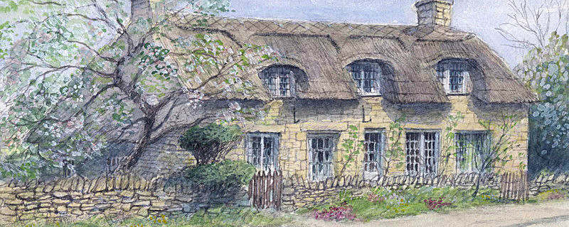 Cotswold Cottage - Cotswolds Landscapes: Rectangle Prints