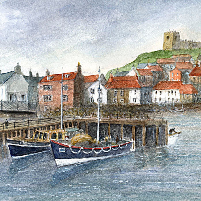 Whitby Dock - Yorkshire Landscapes: Square Prints