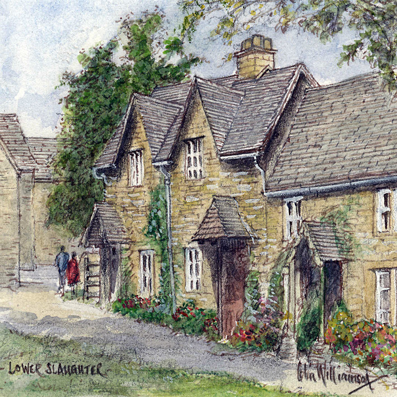 Lower Slaughter - Cotswolds Landscapes: Square Prints