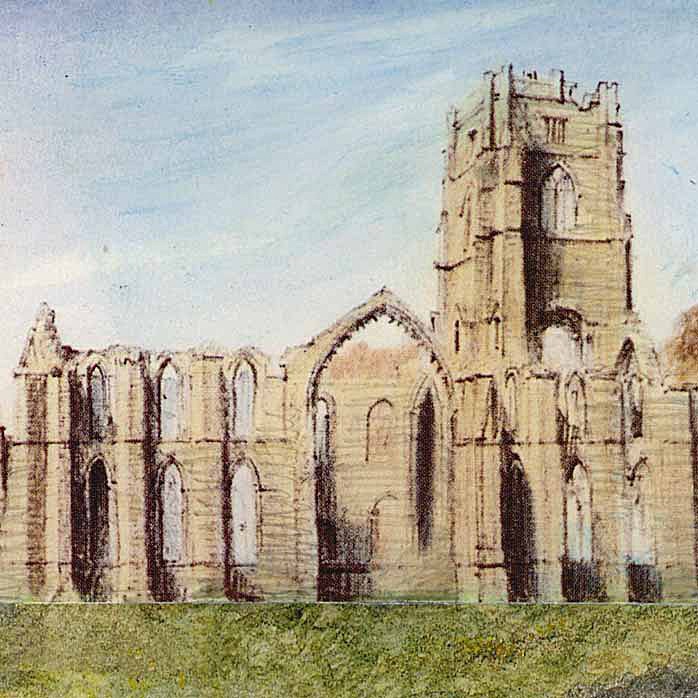 Fountains Abbey - Yorkshire Landscapes: Square Prints