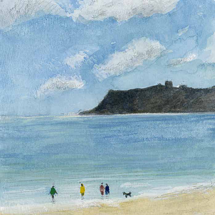 Scarborough Beach - Yorkshire Landscapes: Square Prints