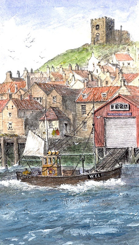 Whitby Harbour - Yorkshire Landscapes: Uprights Prints