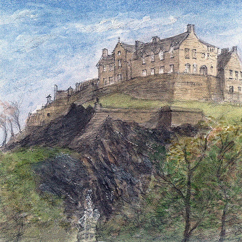 Edinburgh Castle - Northumberland Landscapes: Square Prints