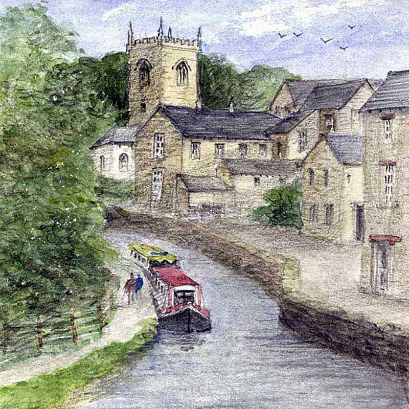 Skipton Canal - Yorkshire Landscapes: Square Prints