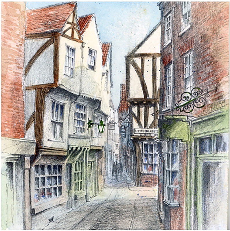 York Shambles - Yorkshire Landscapes: Square Prints