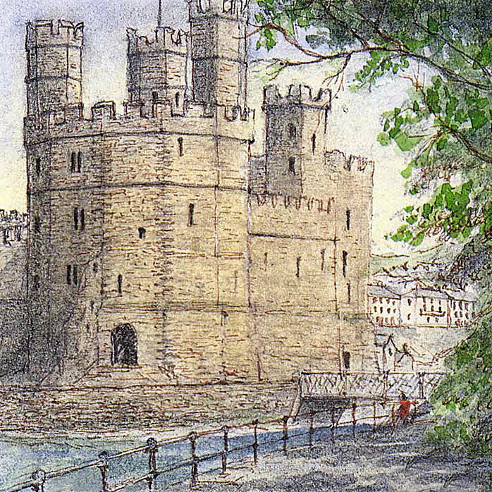 Caernarfon Castle - Welsh Landscapes: Square Prints