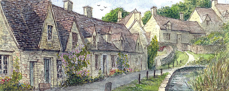 Arlington Row - Cotswolds Landscapes: Rectangle Prints