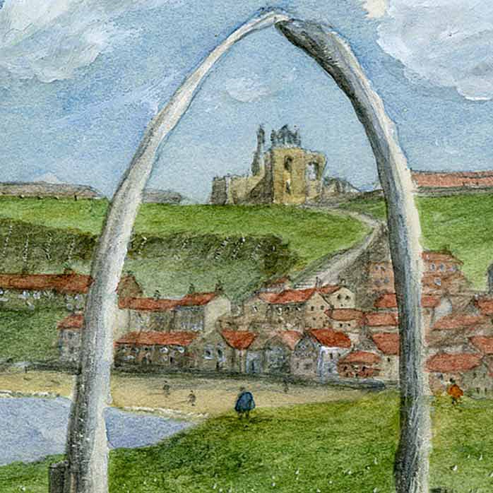 Whitby Whalebones - Yorkshire Landscapes: Square Prints