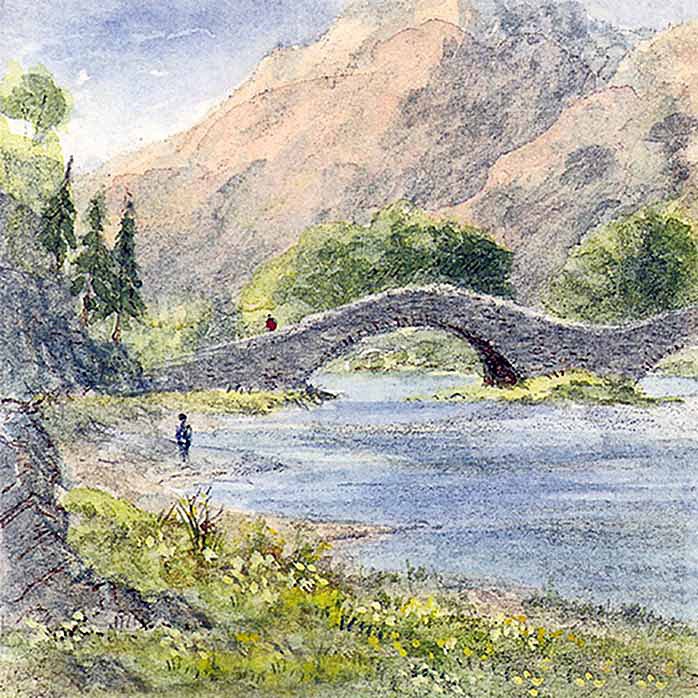 Grange in Borrowdale - Lake District Landscapes: Square Prints