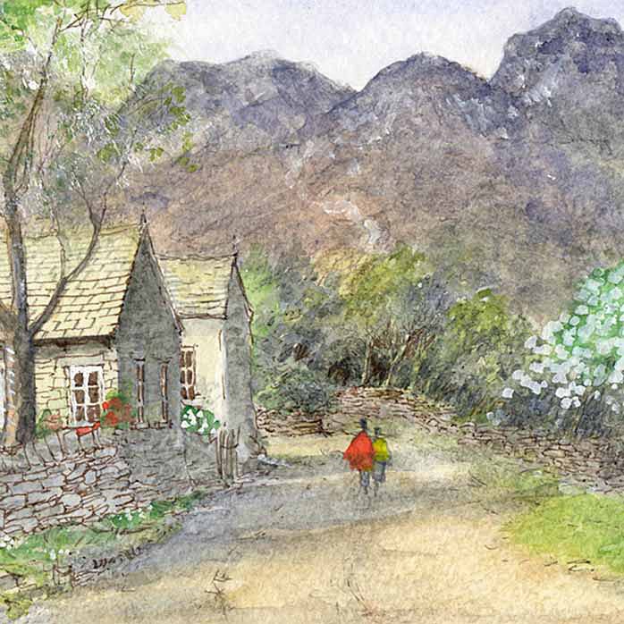 Langdale Figures - Lake District Landscapes: Square Prints