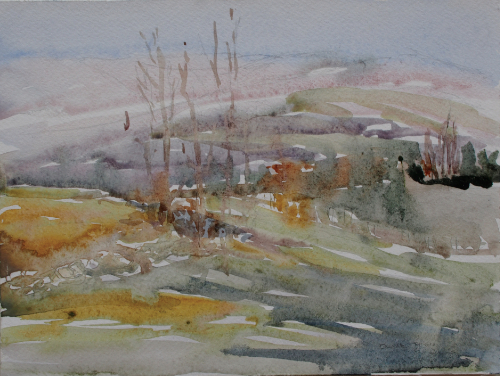 Ladhope Middle February watercolour 600 - 2024