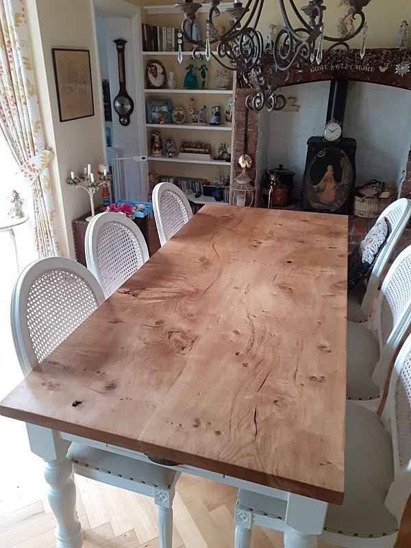 Burr oak table by Geoff Tickle - Customers Projects